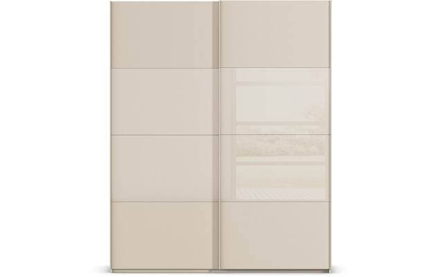 Goossens kledingkast finca combi glans mat glas bruin hoogwaardig meubelplaat - 8244401-{merk}-finca-combi-sts-bruin-schuifdeuren-01